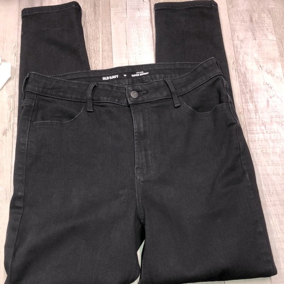 Old navy jeans size 10 high rise super skinny - Picture 2 of 8